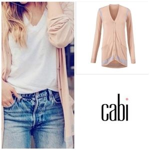 CAbi NWOT Pink & Blue Colorblock Tunic Cardigan